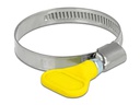 Delock Schlauchschellen-Set Edelstahl 400 SS 32-50 mm, Gelb 5 Stück