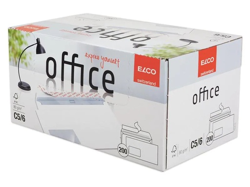 [90026491 1132470] ELCO Couvert Office Box C5/6 mit Fenster links, 200 Stück