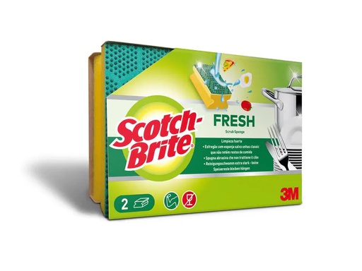 [90179078 1231547] Scotch-Brite Schwamm Scotch-Brite Fesh extra stark 2 Stück