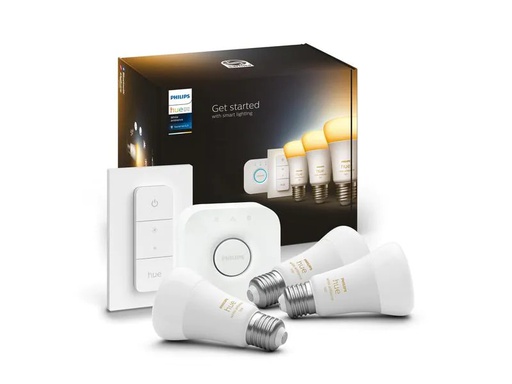 [90179101 1238422] Philips Hue White Ambiance E27 3er Starter Set + Dimmschalter 3x1055 lm