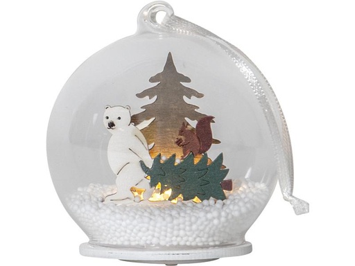 [90179122 1187225] Star Trading Tischdeko Kugel Forest Friends, 9 cm, Mehrfarbig