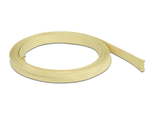 [90179362 1251763] Delock Geflechtschlauch aus Aramid Fasern 2 m x 10 mm Gelb