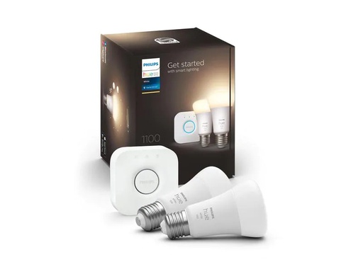 [90179672 1238434] Philips Hue Starterset White E27 2er Starter Set 1055 lm