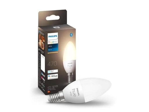 [90179772 1238442] Philips Hue Leuchtmittel White E14 Kerze Einzelpack 470 lm