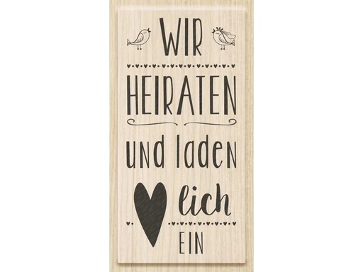 [90179820 1242871] Heyda Stempel Wir heiraten Herz 1 Stück