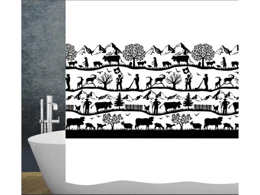 [90179893 1238808] diaqua® Duschvorhang Swiss Dreams 120 x 200 cm, Schwarz/Weiss