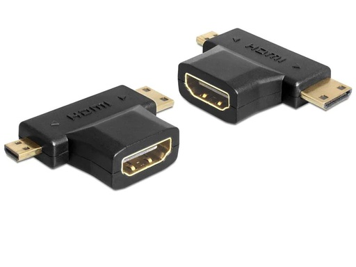 [90179922 1232873] Delock Adapter HDMI - Micro-HDMI (HDMI-D)/Mini-HDMI (HDMI-C)