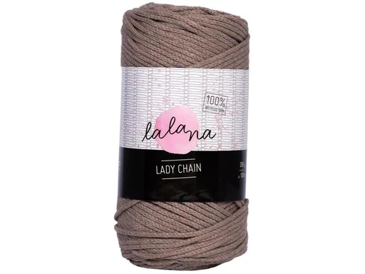 [90179954 1249889] lalana Wolle Lady chain 200 g, Braun