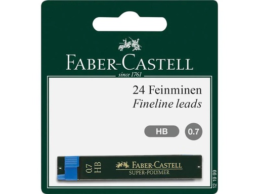 [90180083 1229491] Faber-Castell Schreibmine Feinmine Super Polymer 0.7 mm, HB, Schwarz