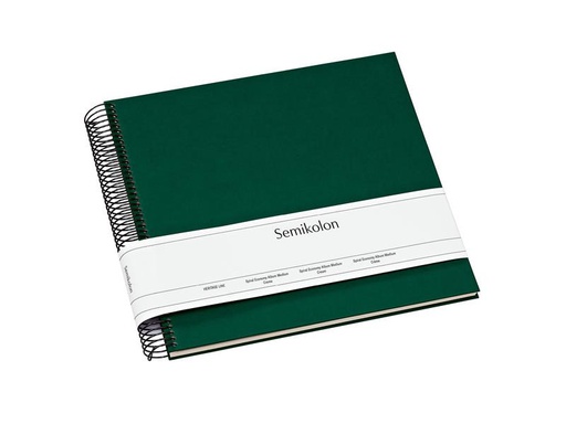 [90180180 1216938] Semikolon Fotoalbum 23 x 24.5 cm Dunkelgrün, 40 cremeweisse Seiten