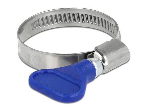[90180267 1251773] Delock Schlauchschellen-Set Edelstahl 400 SS 25-40 mm, Blau 5 Stück