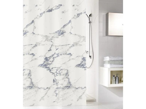 [90180399 1228564] Kleine Wolke Duschvorhang Marble 120 x 200 cm, Grau-Marmor/Weiss