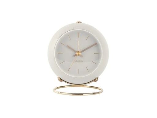 [90180494 1243049] KARLSSON Klassischer Wecker Globe Weiss