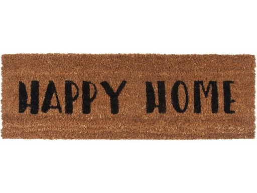 [90180499 1243076] present time Fussmatte Happy Home Schwarz 75 cm x 26 cm
