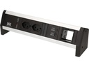 Bachmann Tischsteckdosenleiste DESK 1, 2x T13, 1x USB A/C, 1x Custom