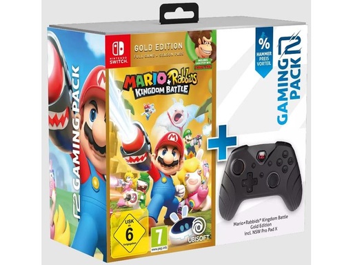 [90180642 1233772] GAME Joystick Mario&amp;Rabbids Gold Ed + r2g Wireless Pro Pad X
