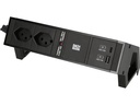 Bachmann Tischsteckdosenleiste DESK 2, 2x T13, 1x USB A/C