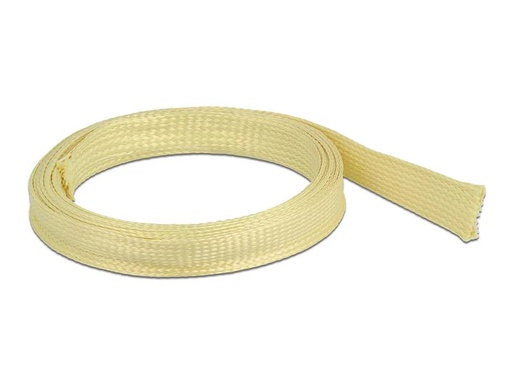 [90181072 1251764] Delock Geflechtschlauch aus Aramid Fasern 2 m x 15 mm Gelb