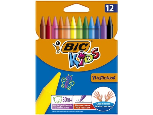 [90181089 1249044] BIC Wachsmalstifte Plastidecor 12 Stück