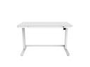 Contini Tisch ET118, 120 x 60 cm, mit Tischplatte Glas, Weiss
