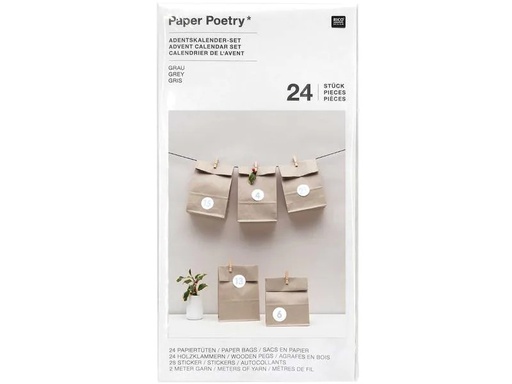 [90181140 1248360] Rico Design Adventskalender Set Grau