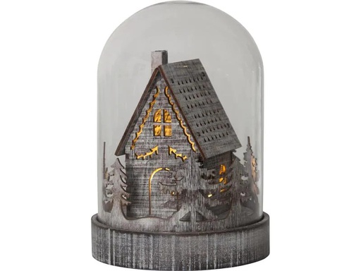 [90181141 1187196] Star Trading Schneekugel Kupol Haus, 17.5 cm, Braun