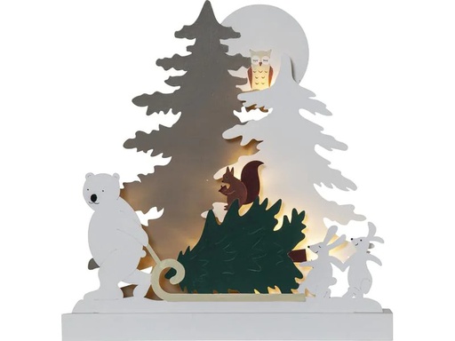 [90181320 1187223] Star Trading Tischdeko Forest Friends, 38 cm, Holz