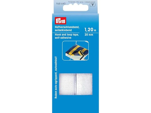 [90026732 1088007] Prym Klettbandverschluss 1.2 mm selbstklebend, Weiss