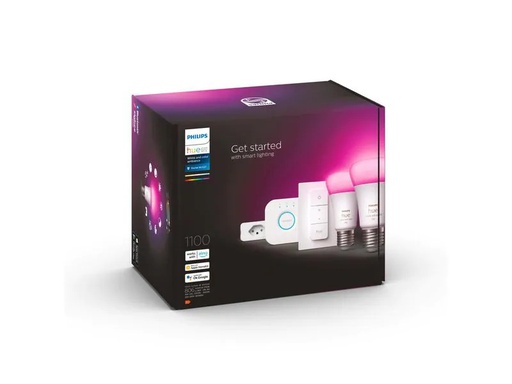 [90181460 1238401] Philips Hue Starterset White &amp; Color Ambiance, 2er Set inkl. Smart Plug