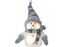 Star Trading LED-Figur Schneeman, 25 cm, Grau
