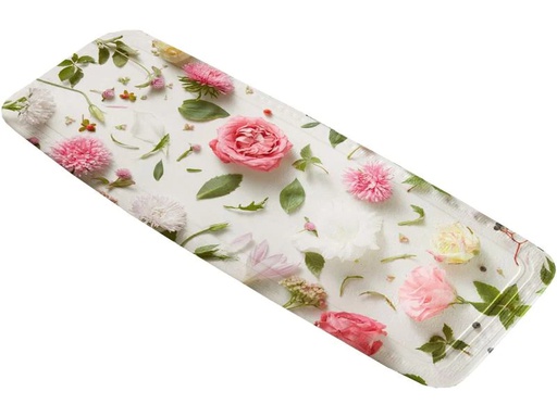 [90181529 1228518] Kleine Wolke Badewanneneinlage Rosalie 36 x 92 cm, Grün/Hellrosa/Weiss