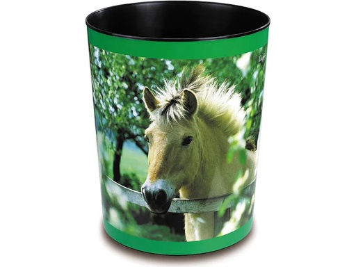 [90181594 1239009] Läufer Papierkorb Pferd am Weidezaun, 13 l