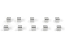 Trendform Haftmagnet Kubiq Silber, 10 Stück