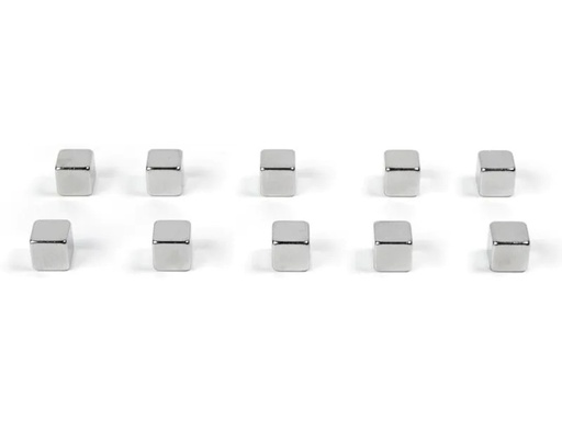 [90026757 894650] Trendform Haftmagnet Kubiq Silber, 10 Stück