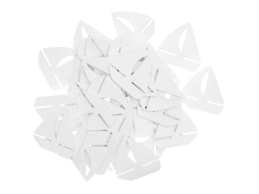 [90181676 1234311] Rico Design Streudeko Seegelboote 36 Stück, Weiss