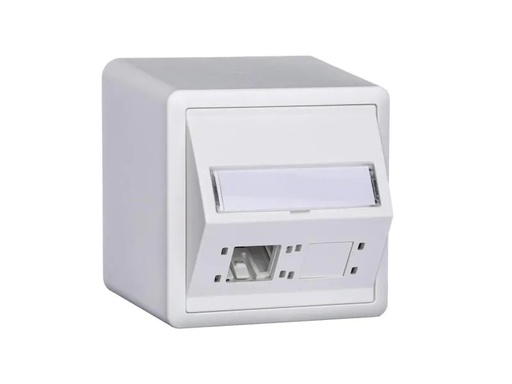 [90026769 969982] R&amp;M Netzwerkdose EDIZIOdue 74 x 74, 2 Port leer weiss für Kat 6A