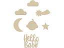 Rico Design Streudeko Hello Baby 7 Stück