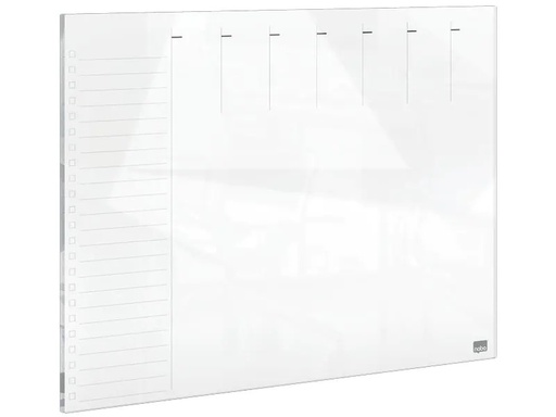 [90181820 1226972] Nobo Glassboard Wochenplaner 43 cm x 56 cm, Grau