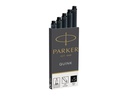 Parker Tintenpatrone Quink 5 Stück, Schwarz