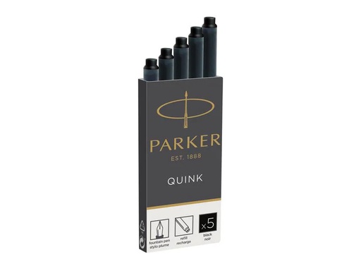 [90181950 1256107] Parker Tintenpatrone Quink 5 Stück, Schwarz