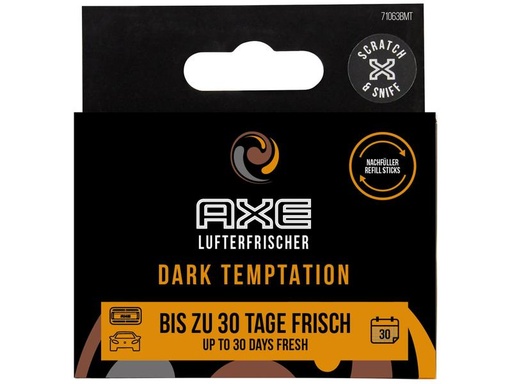 [90182046 1246276] Axe Nachfüllung Stick zu Alu Refill Vent Dark Temptation 2 Stück
