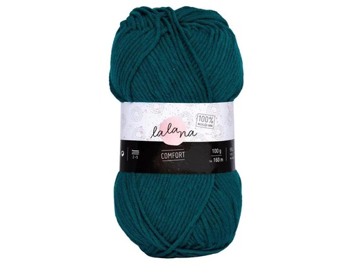 [90182319 1249989] lalana Wolle Comfort 100 g, Graugrün