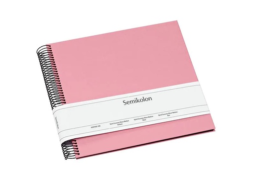 [90182336 1216942] Semikolon Fotoalbum 23 x 24.5 cm Rosa, 40 schwarze Seiten