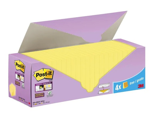 [90182440 1248716] Post-it Notizzettel Z-Notes Super Sticky Gelb 7.6 cm x 7.6 cm