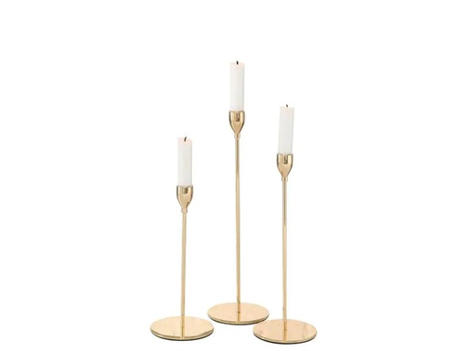 [90182494 872047] Boltze Kerzenständer Malte 3 Stück, Gold