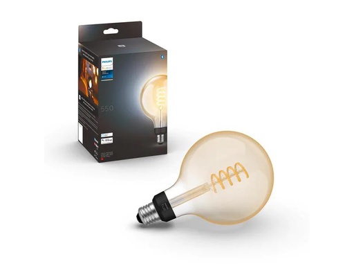 [90182570 1238417] Philips Hue White Ambiance E27 Einzelpack Giant Globe Filament 550 lm