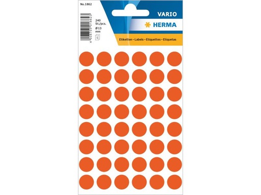 [90026857 1093035] Herma Stickers Klebepunkte Vario Ø 13 mm, Rot