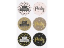 Heyda Motivsticker Party 4 Blatt je 6 Stickern