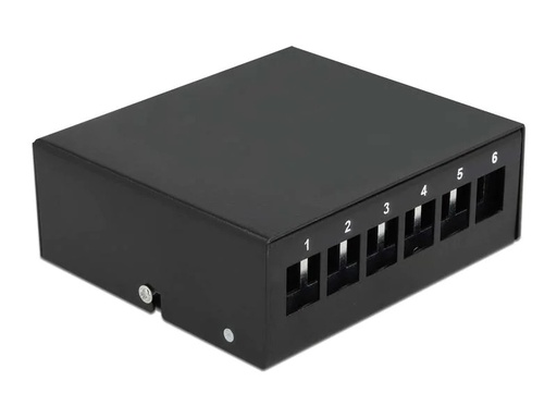 [90182684 1247961] Delock Gehäuse Keystone Patchpanel 6 Port schwarz