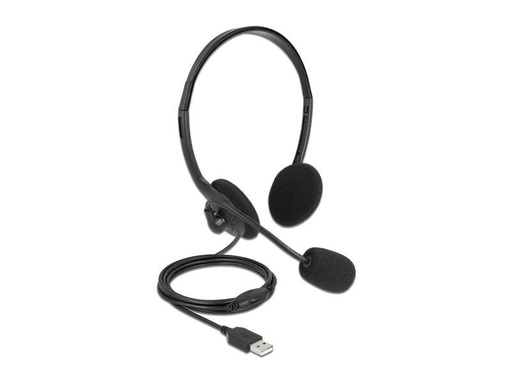 [90182693 1247955] Delock Headset USB Stereo für PC und Notebook – Ultra-Leicht